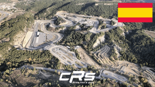 Luftansicht von der Sportanlage Parcmotor Castelloli in Spanien